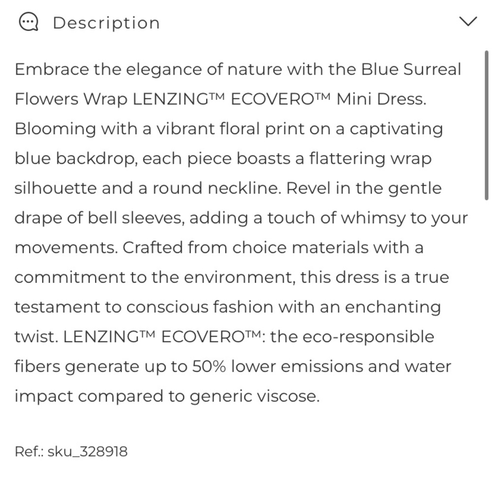 NWT Farm Rio Blue Surreal Flower Wrap Long Sleeve Dress - Picture 8 of 9